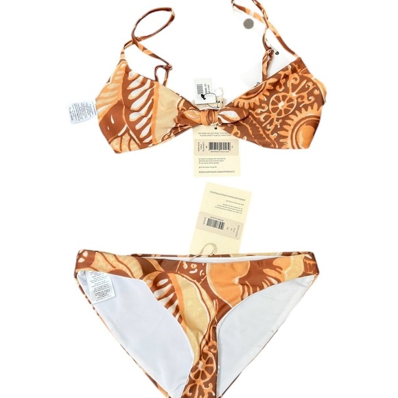 NWT Mara Hoffman Brown and Tan Bikini Set Size XS - Picture 1 of 6